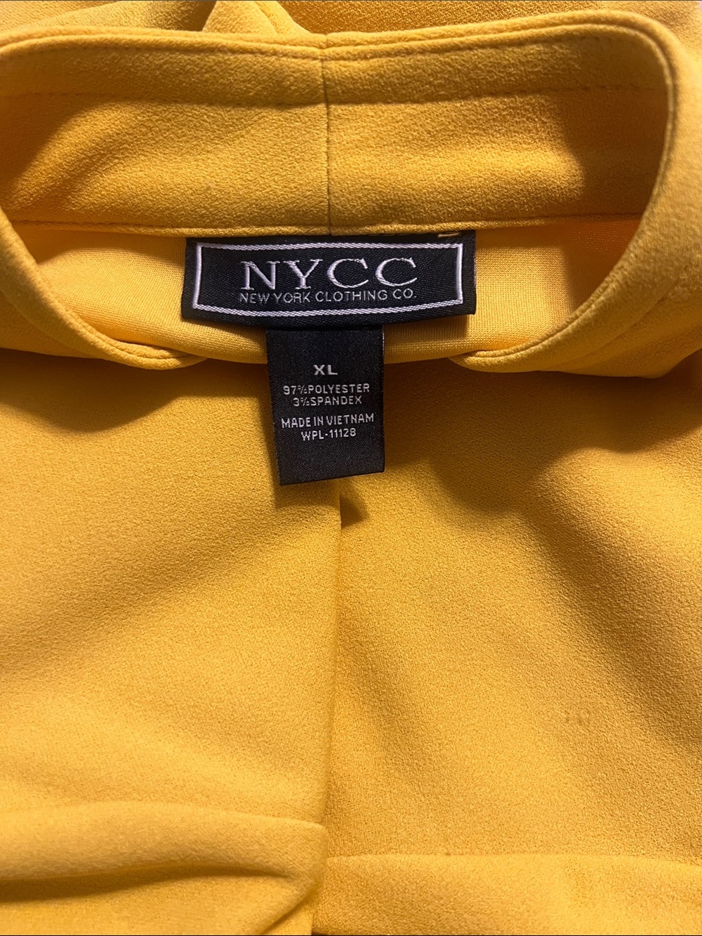 NY&C Women's Bright Mustard Open-Front Blazer Jacket - Picture 14 of 14